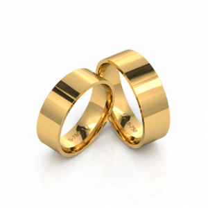 Alianças Lisas 6mm de ouro