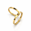 Alianças de casamento 2mm lisas de ouro