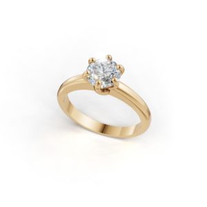 Solitário ouro 18k e diamante de 1Ct