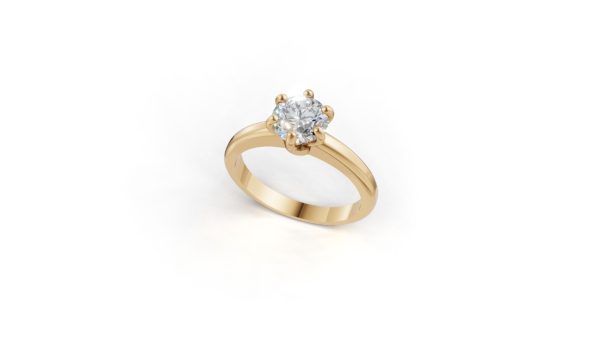 Solitário ouro 18k e diamante lab de 1Ct
