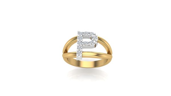 Anel Inicial ouro e diamantes - Imagem 2
