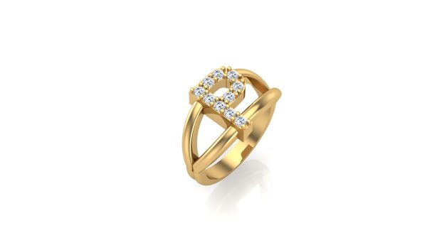 Anel Inicial ouro e zirconias