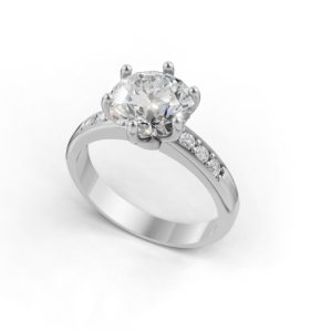 Solitário Magnifique ouro branco diamantes lab 3.18Cts