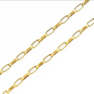Cordão elo cartier 60cm ouro 18k
