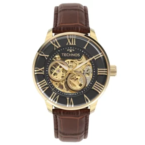 Relógio Technos Automatico Masculino Skeleton Dourado G3265AT/0M