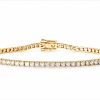 Pulseira Riviera ouro 18k e  diamantes de 3 pontos