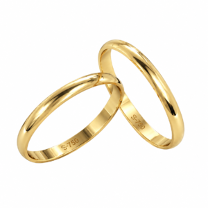 Alianças de casamento Boleadas 2mm de ouro